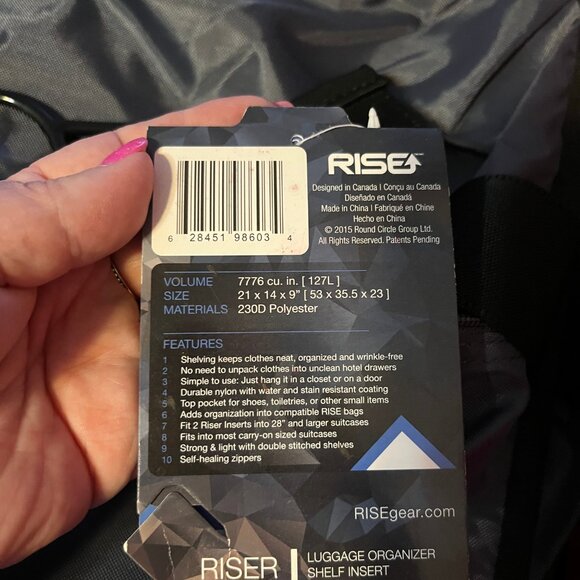 NEW Rise Luggage Organizer Shelf Insert Suitcase Packing Made Easy GRAY RISER - Picture 11 of 12